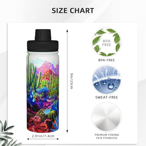 Botella de agua deportiva de cactus como regalo original para entusiastas del senderismo 5