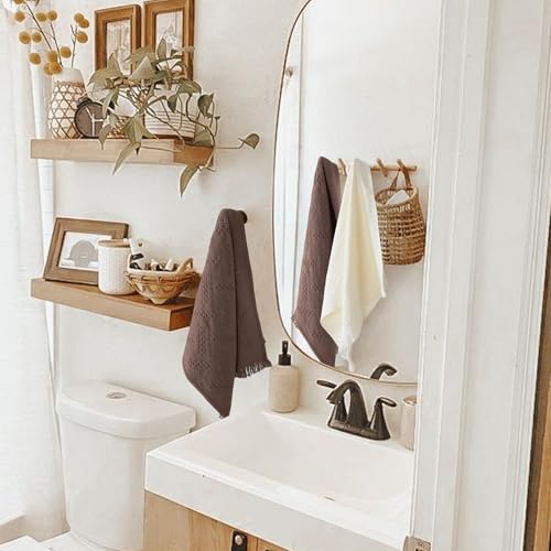 Youlertex Luxury Decorative Hand Towels Bathroom: 2 Packs 14X30 100% Cotton Turkish Absorbent Soft Face Towel Set For Boho Bathroom Decor Kitchen Hotel Spa Farmhouse Guest Tea Gift  thumb #5