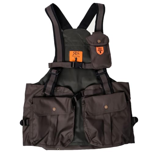 Chaleco de caza de jabalí ergonómico para evitar fatiga con riñonera y alta visibilidad