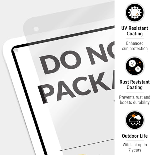 Image of Package Delivery Sign, Delivery Instructions Do Not Leave Package Here Sign, 10x7 Inches, Rust Free .040 Aluminum, Fade Resistant, Made in USA