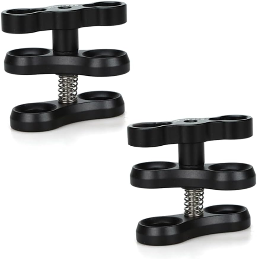 Sea Frogs Dual Spring Clamp Mount for Underwater Light Arm and Bracket, Black