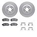 Dynamic Friction Company Front Geospec Brake Rotors with 5000 Advanced Brake Pads includes Hardware 4512-13084