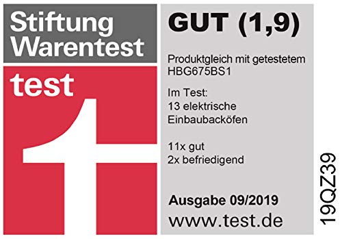 Bosch HBG675BB1 Serie 8 Einbau-Backofen, 60 x 60 cm, Made in Germany, Pyrolyse Selbstreinigung, AutoPilot 10 Automatikprogramme, 4D Heißluft Backen auf 4 Ebenen, TFT-Touchdisplay, Schnellaufheizung