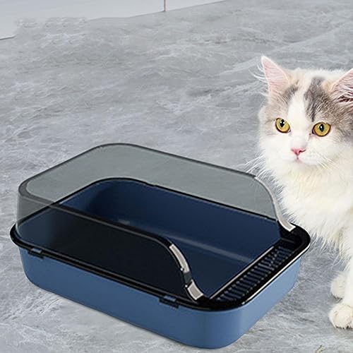 Arenero abierto para gato grande azul miniatura 2