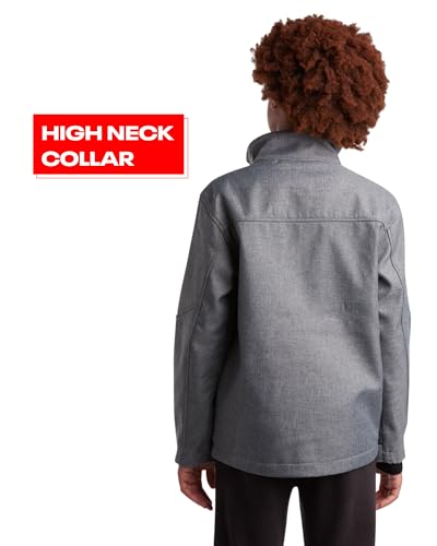 Image of Reebok Boys Softshell Jacket, Sherpa Fleece Lined Hooded Windbreaker
