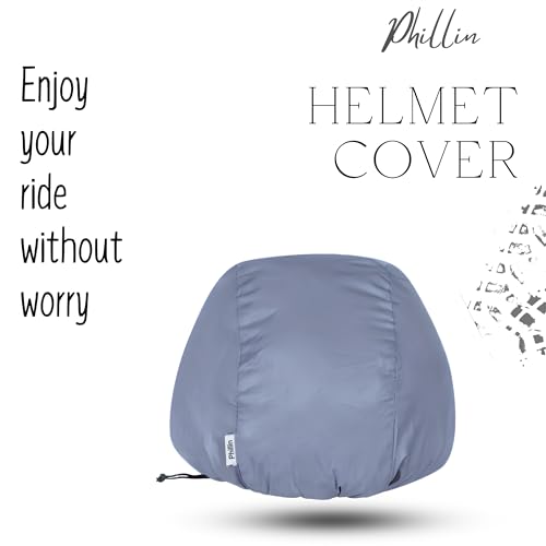 Image of Polyester Helmet Cover - Protects from Dust, Rain, Scratches Dustproof Waterproof Lightweight and Durable Secure Universal Size Storage Bag for Motorcycles Helmets (Pack of 2)