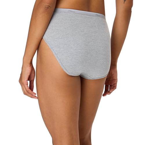 Image of Hanes women's Hi-Cut Panties Pack, Lightweight Cotton Hi-Cuts, 6-Pack (Retired, Colors May Vary)