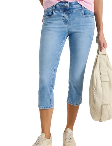 Cecil 3/4 Slim Leg Jeans im Casual Fit Light Blue Washed 34