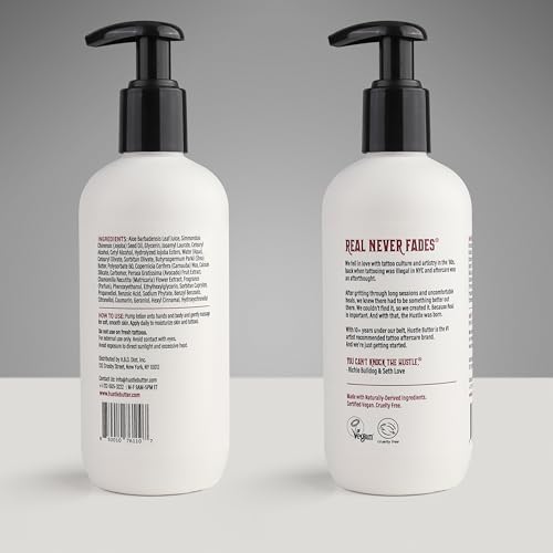 Hustle Butter Tattoo Aftercare - Daily Tattoo Lotion - Naturally Derived Vegan Cruelty Free - Everyday All Over Use and Moisturized Tattoos - 266 ml — view 7