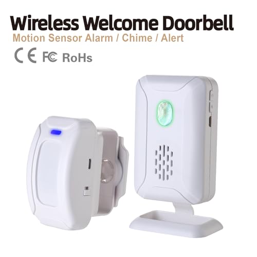 Wireless Motion Sensor Doorbell with Dual Alerts & 280m Range, 17 Ringtones, LED Flash - Image 3