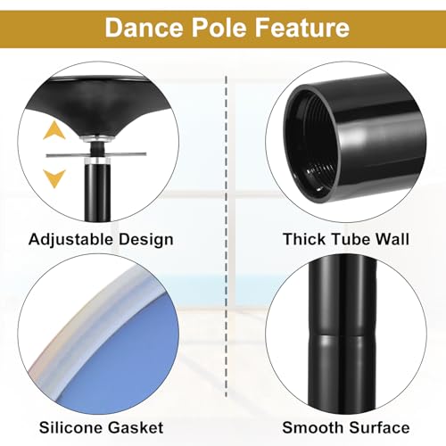 image for Generic 45mm Spinnings & Static Dance Pole, Premium Heavy Duty Steel P