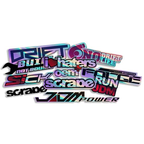 Finest Folia JDM Aufkleber Set für Auto Motorrad Helm Japan Stickerbomb japanische OEM Sticker Tuning Autoaufkleber Folie selbstklebend wetterfest R207 (Stickerbogen 3, Mit Hologramm Effekt) Finest Folia JDM Aufkleber Set für Auto Motorrad Helm Japan Stickerbomb japanische OEM Sticker Tuning Autoaufkleber Folie selbstklebend wetterfest R207 (Stickerbogen 3, Mit Hologramm Effekt)