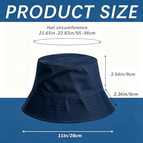 Image of Bucket Hats Bulk Solid Color DIY Blank Hat Bucket Hats for Men, Women and Adults