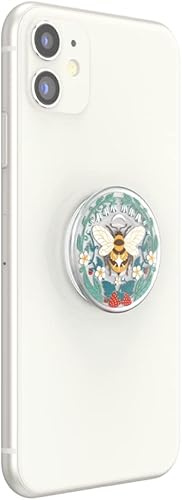 Miniatura 4 de PopSockets - Agarre para teléfono con soporte expandible, agarre adhesivo, Cute PopSockets - Translucent Bee Boho