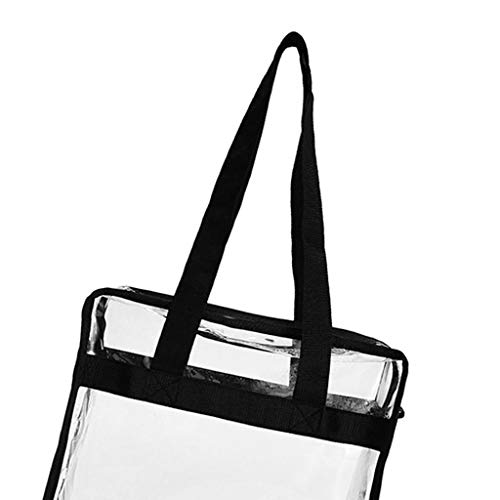 menolana Bolsa Transparente em PVC Bolsa Transparente Bolsa com Zíper Segurança Evento Estádio - Pre
