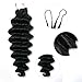 Feather Human Hair Crochet Bundles Knotless Deep Loose Wave Extensions Lightweight Micro Twists Pre Separated Crochet Hair For Braiding Curly 16Inch 120g 100Strands
