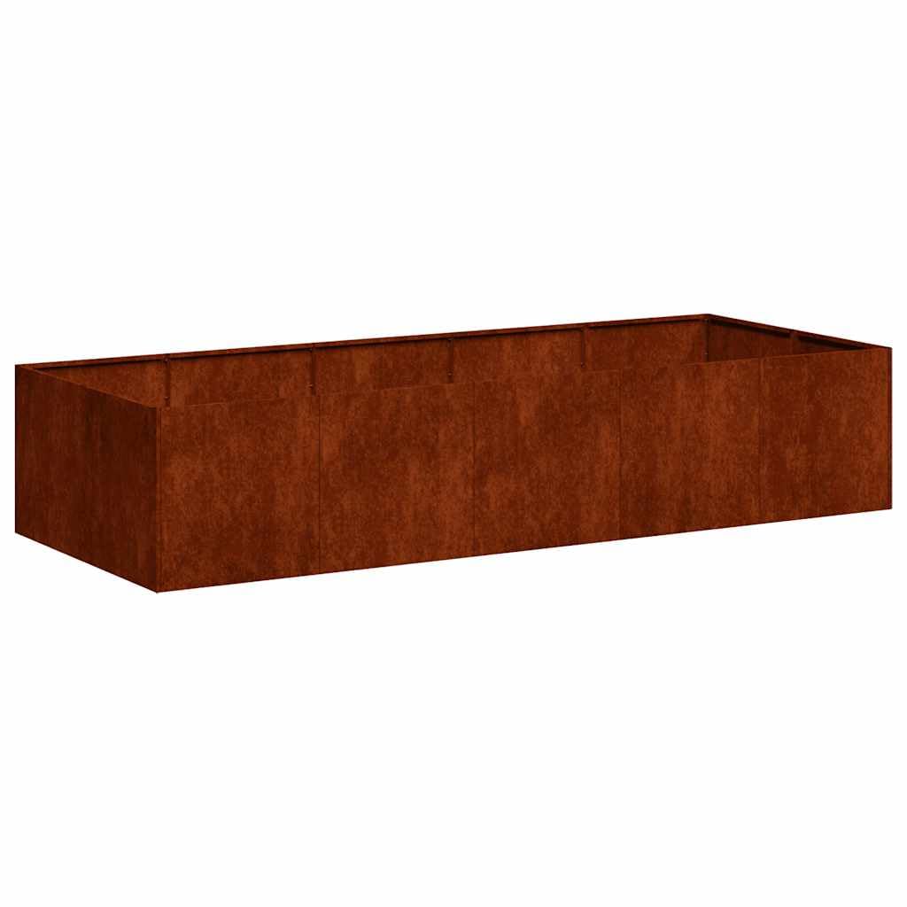 Pflanzkübel Aus Wetterfestem Stahl, Hochbeete Für Garten Metall, Cortenstahl Blumenkasten 200x80x40 cm Für Gärten Und Terrassen