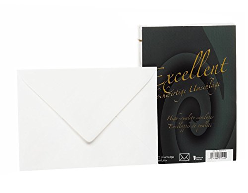Rössler 20211930 - Excellent - Briefhüllen DIN C6, gefüttert, 25 Stück, weiß Cover