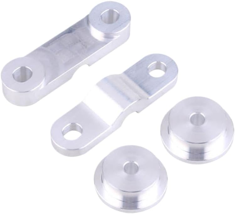 Billet Aluminum Shifter Bushings CNC Compatible With EK EG EF D Series Single Cam D15 D16(Silver)