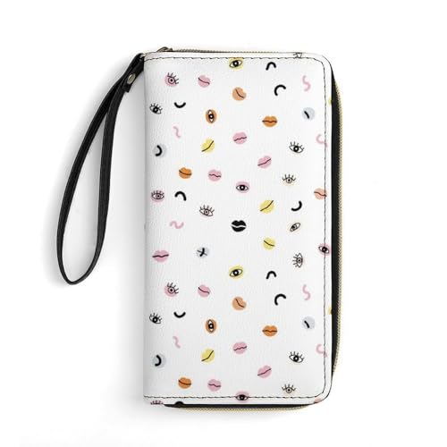 Women's Fashion Water-resistant All Boobs Breast Are Beautiful White Leather Wallet, High Capacity, Perfect for Daily Carry