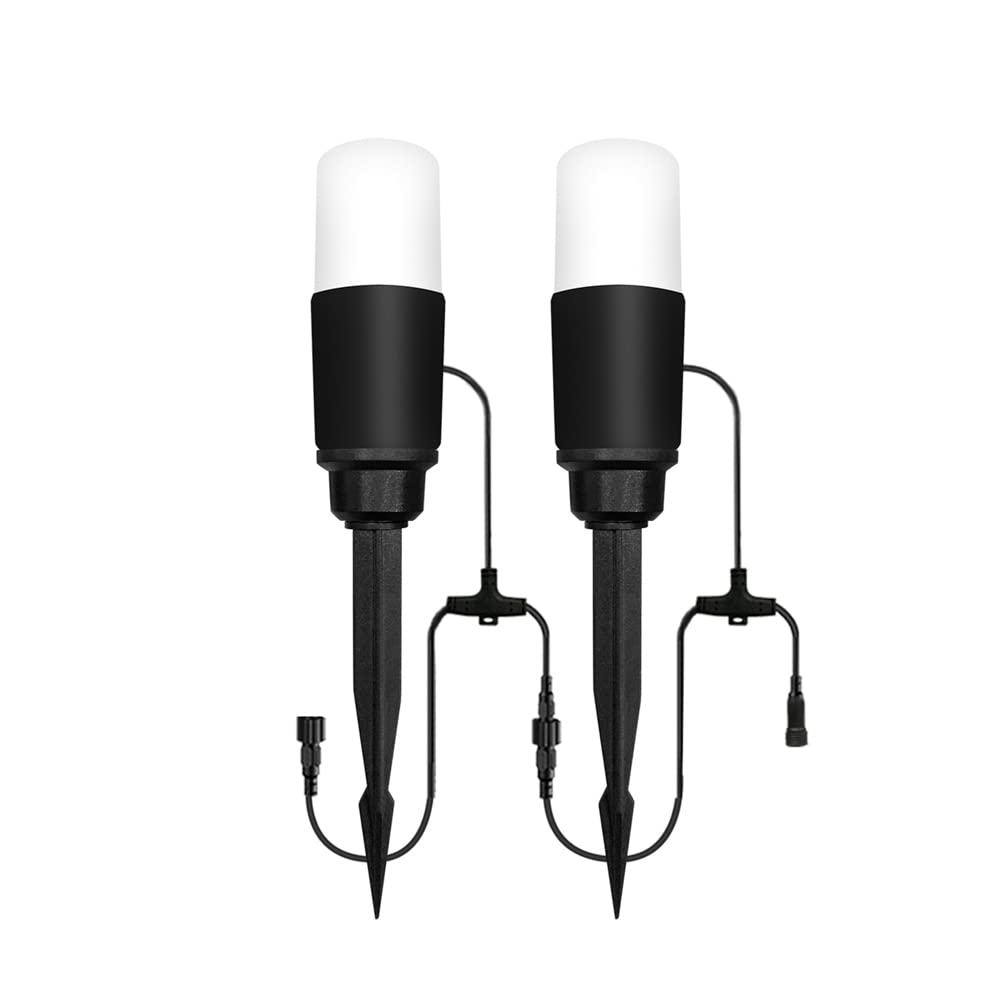 LITECRAFT Sitka Pathway Light IP65 Outdoor 3 Watt Integrated LED in Black - 2 Pack