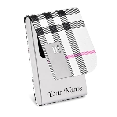 Image of FELSTAR Customized /Personalized Card Holder with Name Engraved, Leather Professional Business Visiting Card Holder /Credit Card Holders Men, Women Day Gift, Corporate Gift for Employees (BB)