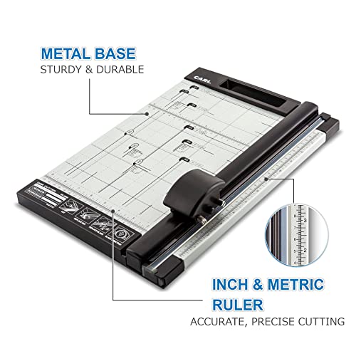 Carl 12 Inch Dc-200N Premium Rotary Paper Trimmer, Metal Base, 15 Sheet Cutting Capacity. #TOP6
