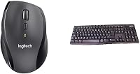 Logitech M705 Marathon Kabellose Maus, 2,4 GHz mit USB-Unifying-Empfänger, 1000 DPI, 5 programmierbare Tasten K270 Tastatur – Ansicht 1
