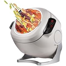 Automatic Cooking Machine, Stir Fry Robot with 6L Capacity, Automatic Cooker Fried Rice Machine, 3 Gears Firepower and Pot Body, Drum Type Food Processor with Touch Screen
