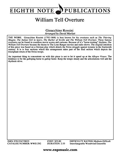 William Tell Overture pour ensemble à vent modulable partition niveau moyen difficile