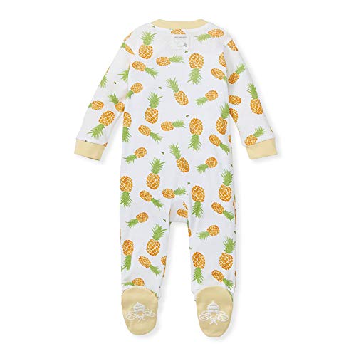 Image of Burt's Bees Baby unisex-baby Sleep & Play, Organic One-piece Romper-jumpsuit Pj, Zip Front Footed Pajama