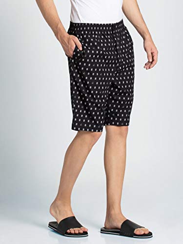 Image of Jockey Men's Regular Fit Cotton Shorts (9005 Black Print11 L)