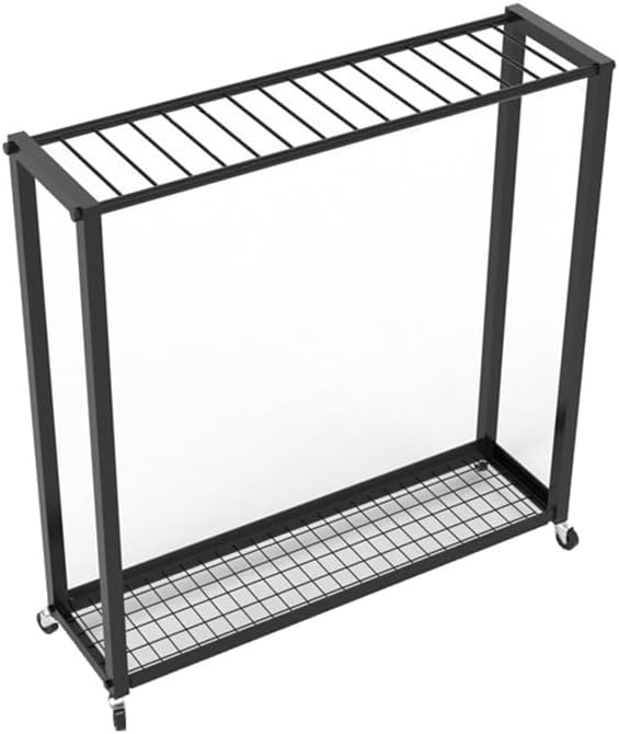 Racquet Stand Rack Floor Standing, Badminton Tennis Racket Display Stand Adjustable Height, Violin Storage Organizer Holder for Home Gym Studio,Black-90.5x43.5x55cm (Black 90.5x43.