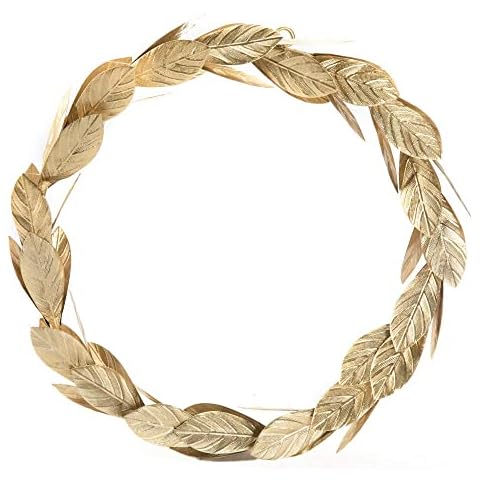 EMAX HOME 16 Inch Gold Metal Wreath Cover