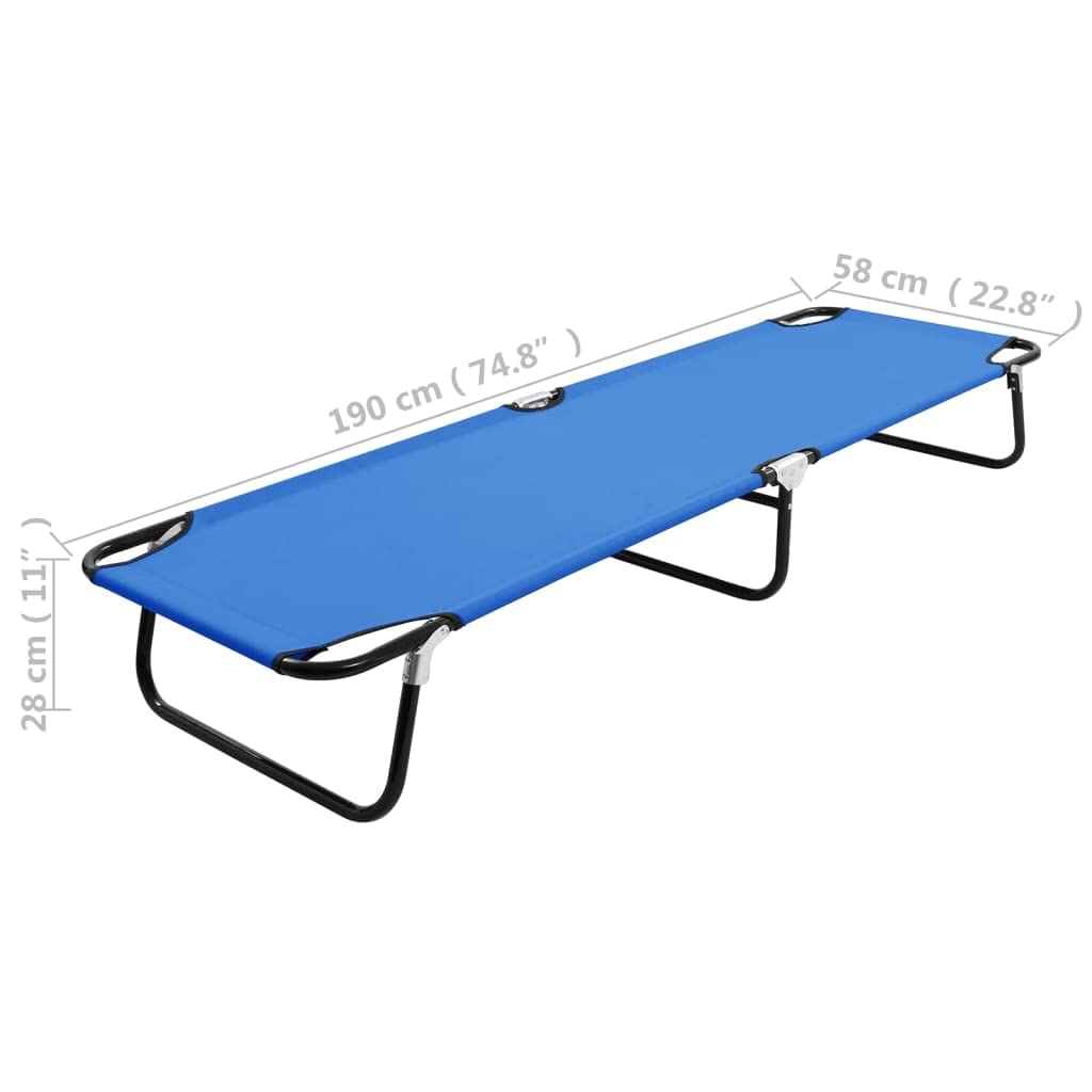 Faltbares Campingbett aus rostfreiem Stahlgestell mit 600D-Polyestergewebe und PE-Beschichtung, belastbar bis 120 kg, ideal für Erwachsene, Kinder und Camper, klappbar und leicht