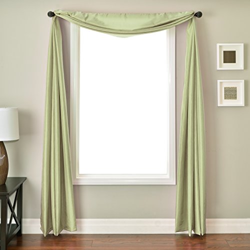 Softline Home Fashions NETHmntSC Bella Kids 6 Yard Window Scarf, Mint
