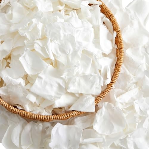 Pétalos naturales de rosa blanca seca 150g miniatura 1