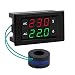 DROK Volt Amp Meter, AC 500V 100A Digital Voltmeter Ammeter Panel, 0.39 Inches LED 2in1 Multimeter, 2-Wire Voltage Amperage Tester Gauge with Current Transformer