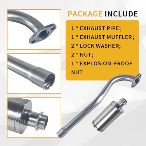 Image of Exhaust With Muffler for Coleman CT100U Mini bike