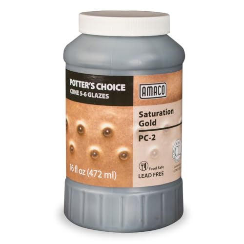 Émail Saturation Gold PC-02 AMACO Potters Choice fini or haut de gamme