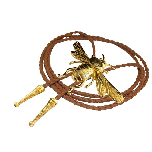 Image of Daisy Del Sol Gemstone Bolo Tie Braided Vegan Faux Leather Natural Stone Gold Handmade Necklace Adjustable Boho Western Jewelry