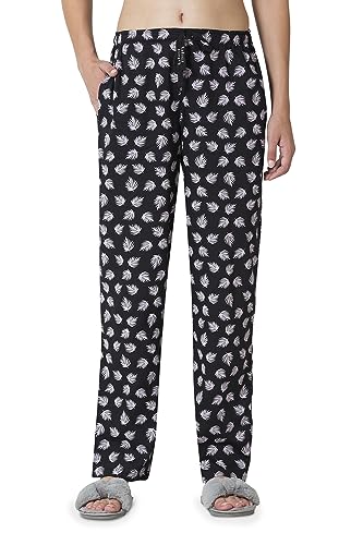 Image of Van Heusen Women's Printed Lounge Pants | Drawstrings & Side Pockets | Ultra Soft Fabric | Relaxed Fit | At home pyjamas | Everyday Comfort | Printed | Style 55306 | Available in Pack of 1 & 2