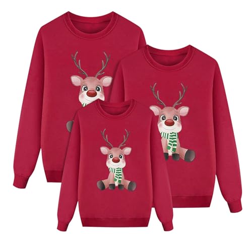 Conjunto de suéter navideño para la familia, para mujer, hombre y niños, divertido suéter navideño, suéter feo de Navidad, cuello redondo, unisex, suéter navideño, atuendo navideño para parejas
