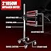 pakowin Infrared Paint Curing Lamp - 2100W 110V Short Wave Infrared Heating Light Equipped with Four Caster Wheels - with Timer and Height Adjustable - for Car Paint Booth