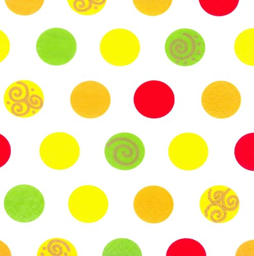 - 20 Tovagliolini di Carta a 3 Pieghe 33 cm Motivo Sfere 10 Pezzi