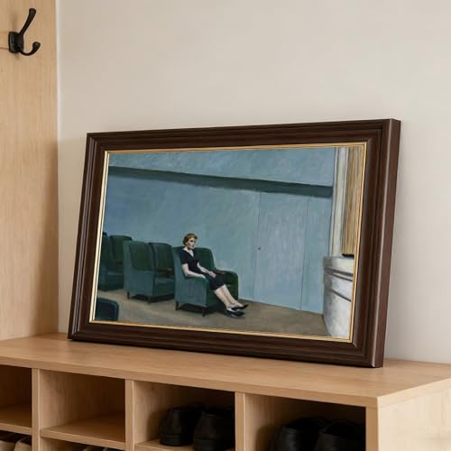 Impression sur toile Edward Hopper Intermission cadre mural bureau 20x30 - 3
