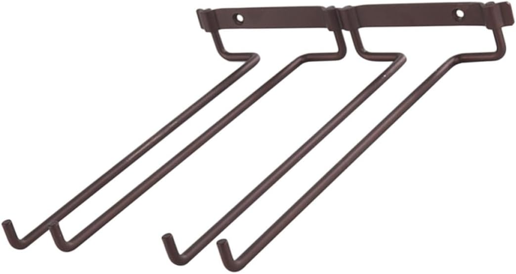 Iron Wine Glasses Hanger Goblet Holder Double Rows Stemware Rack Hanging Upside down Display Shelf for Kitchen and Party Use