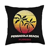 Pensacola Beach Florida Tropical Pensacola Sunset Design Throw Pillow