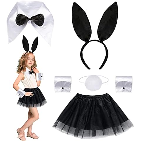 HONMOK Disfraz de Conejo Tutú Negro Cover