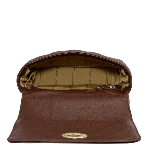 Image of Da Milano Small Leather Shoulder Bag (LB-OR-3024)